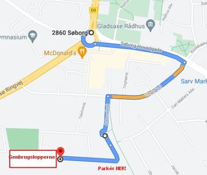 Fra Buddinge rundkørsel til Genbrugslopperne - telefonfabrikken